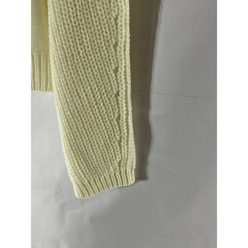 ALMOST FAMOUS Women’s Cream Cable Knit Crewneck Long Sleeve Sweater SZ L - Picture 8 of 11